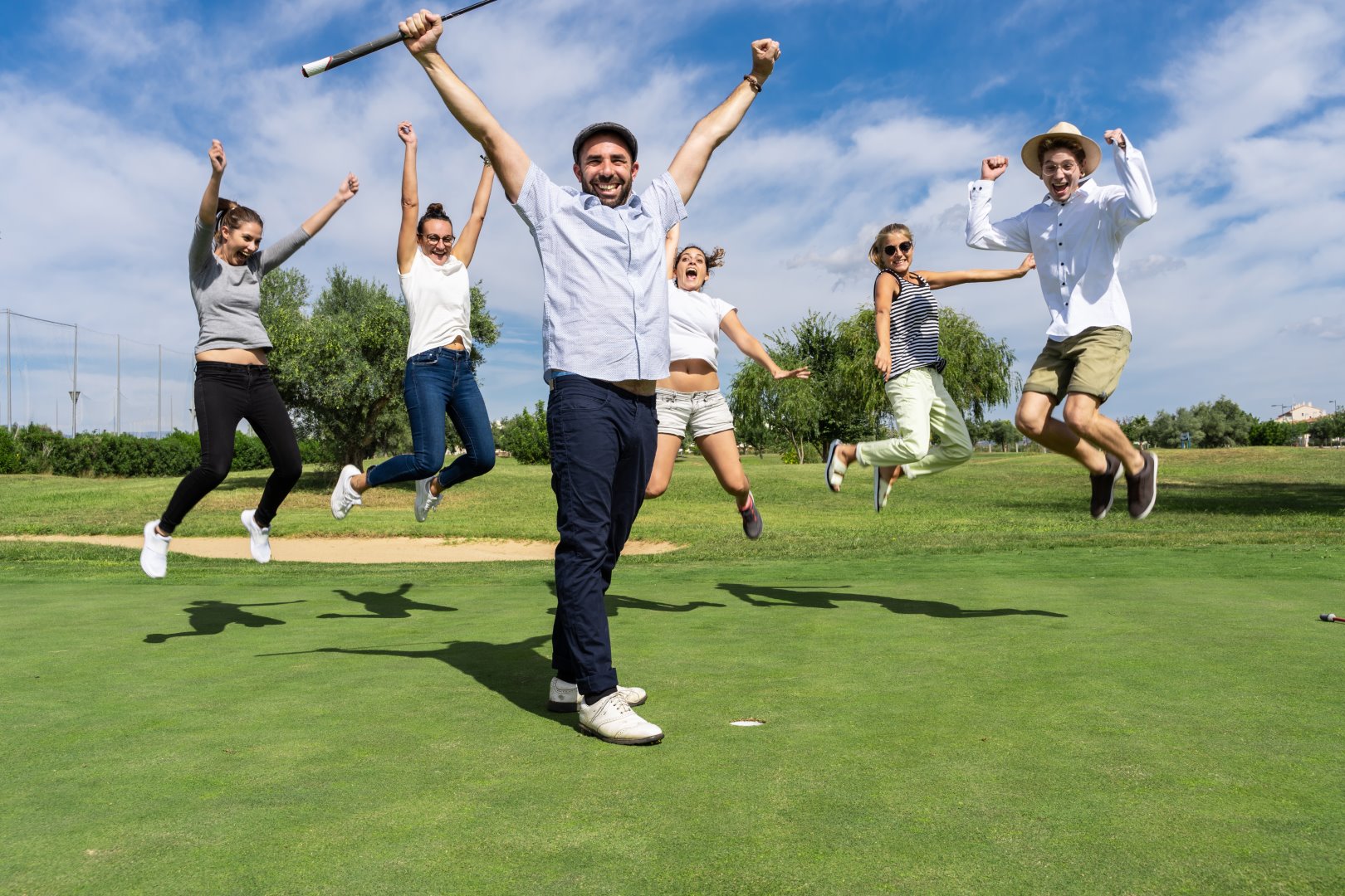Corporate business team building golf group lessons at langdon farms