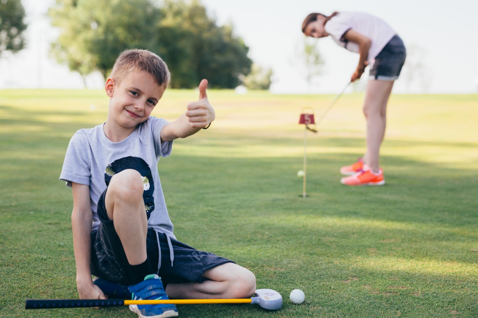 junior golf class at langdon farms kids on the green